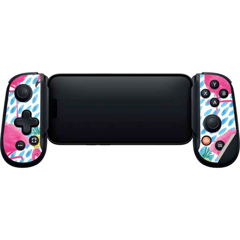 Bouffants and Broken Hearts Party Flamingos Backbone One for iPhone Game Controller Skin