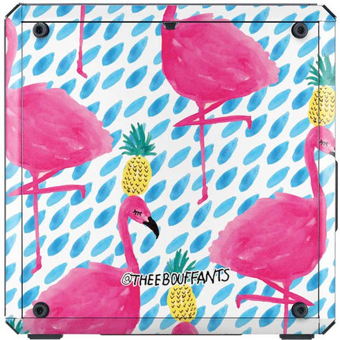 Bouffants and Broken Hearts Party Flamingos Cooler Master MasterBox Q300L Mini Tower Skin