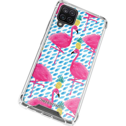 Bouffants and Broken Hearts Party Flamingos Galaxy A12 Clear Case