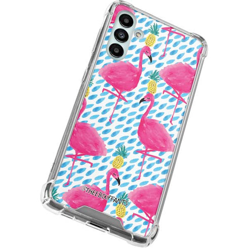Bouffants and Broken Hearts Party Flamingos Galaxy A13 5G Clear Case