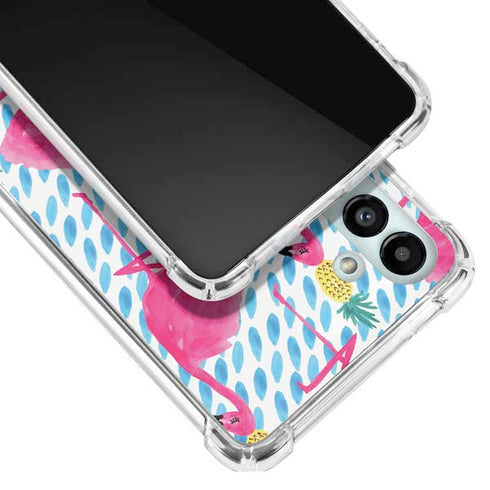 Bouffants and Broken Hearts Party Flamingos Galaxy A13 5G Clear Case