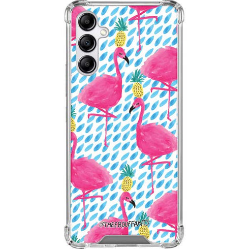 Bouffants and Broken Hearts Party Flamingos Galaxy A14 5G Clear Case
