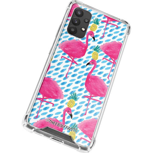 Bouffants and Broken Hearts Party Flamingos Galaxy A32 5G Clear Case