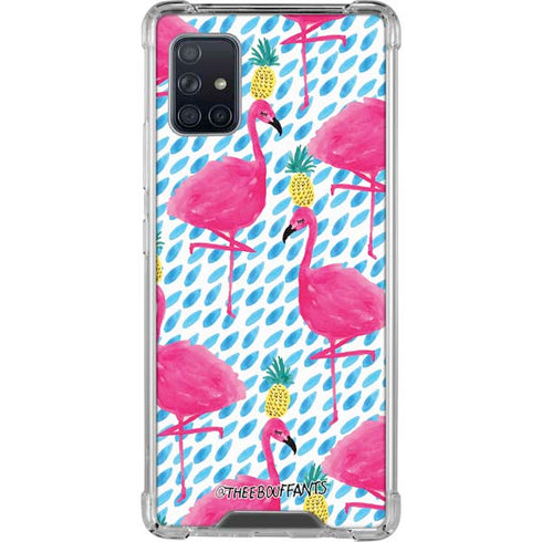 Bouffants and Broken Hearts Party Flamingos Galaxy A51 5G Clear Case