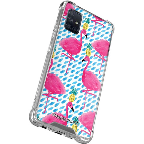 Bouffants and Broken Hearts Party Flamingos Galaxy A51 5G Clear Case