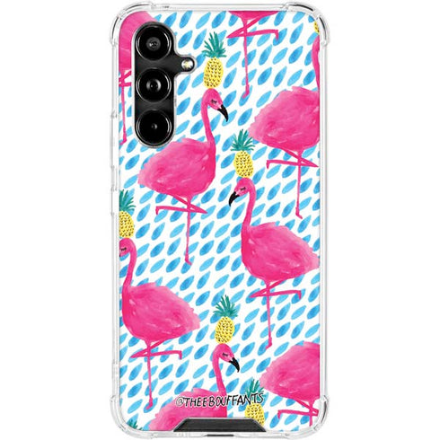 Bouffants and Broken Hearts Party Flamingos Galaxy A54 5G Clear Case