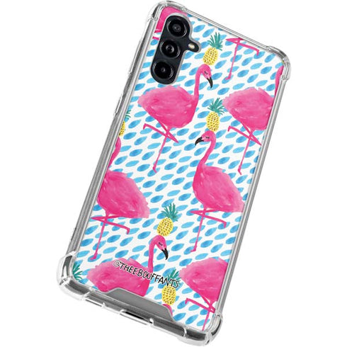 Bouffants and Broken Hearts Party Flamingos Galaxy A54 5G Clear Case
