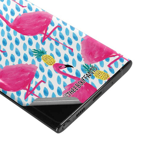 Bouffants and Broken Hearts Party Flamingos Galaxy Note 10 Plus Skin