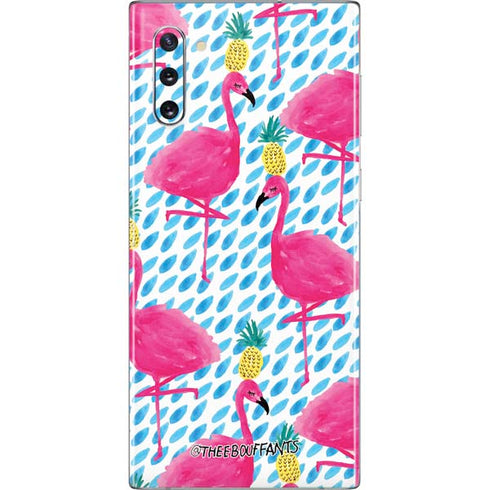Bouffants and Broken Hearts Party Flamingos Galaxy Note 10 Skin