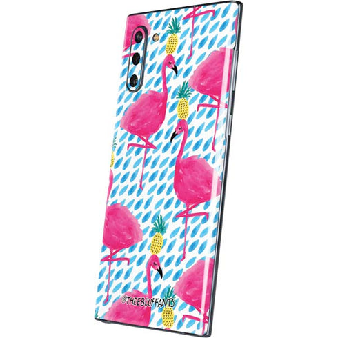Bouffants and Broken Hearts Party Flamingos Galaxy Note 10 Skin