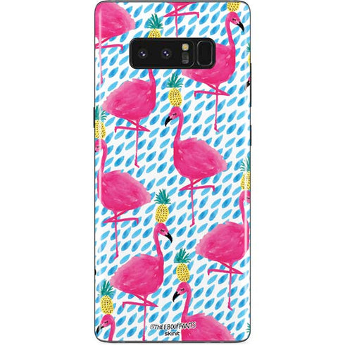 Bouffants and Broken Hearts Party Flamingos Galaxy Note 8 Skin