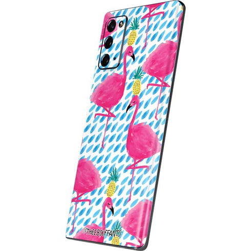 Bouffants and Broken Hearts Party Flamingos Galaxy Note20 5G Skin