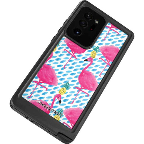 Bouffants and Broken Hearts Party Flamingos Galaxy Note20 Ultra 5G Waterproof Case
