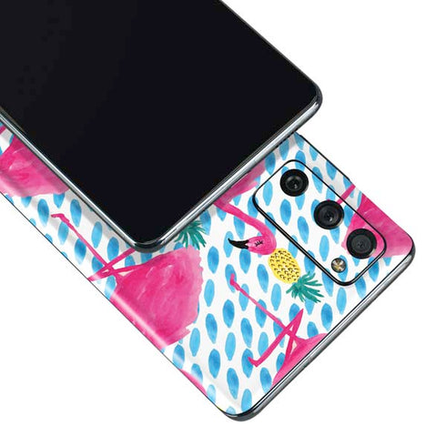 Bouffants and Broken Hearts Party Flamingos Galaxy S20 Fan Edition Skin