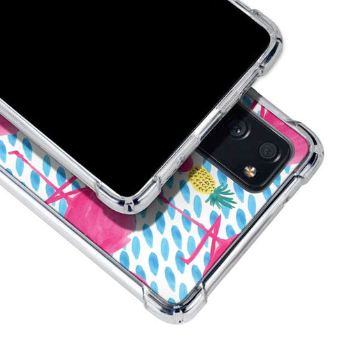 Bouffants and Broken Hearts Party Flamingos Galaxy S20 FE Clear Case
