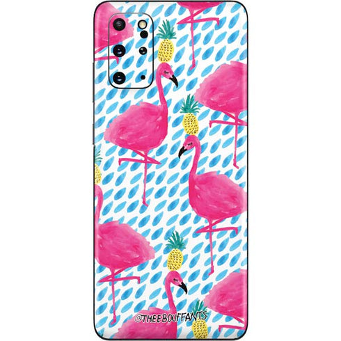 Bouffants and Broken Hearts Party Flamingos Galaxy S20 Plus Skin