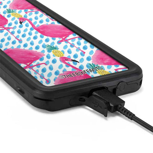 Bouffants and Broken Hearts Party Flamingos Galaxy S20 Plus Waterproof Case