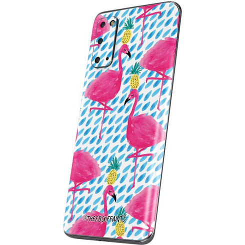 Bouffants and Broken Hearts Party Flamingos Galaxy S20 Skin