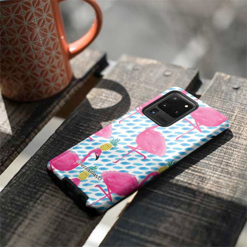 Bouffants and Broken Hearts Party Flamingos Galaxy S20 Ultra 5G Pro Case
