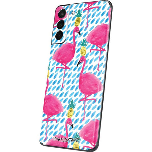Bouffants and Broken Hearts Party Flamingos Galaxy S21 5G Skin