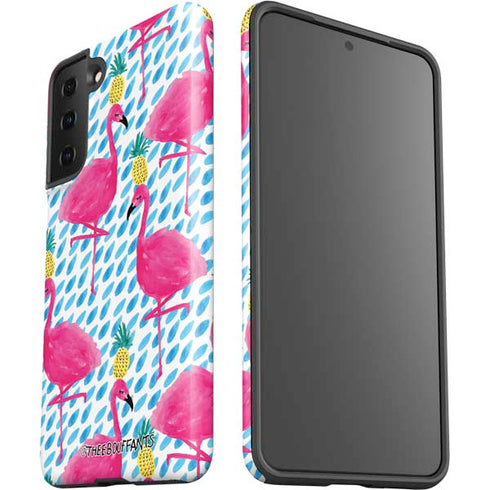 Bouffants and Broken Hearts Party Flamingos Galaxy S21 Plus 5G Pro Case