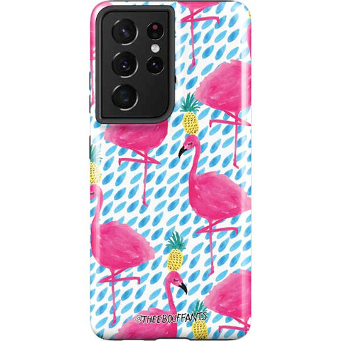 Bouffants and Broken Hearts Party Flamingos Galaxy S21 Ultra 5G Pro Case