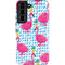 Bouffants and Broken Hearts Party Flamingos Galaxy S22 Pro Case