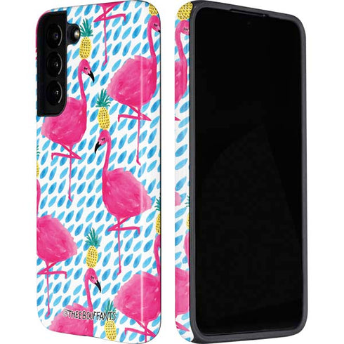 Bouffants and Broken Hearts Party Flamingos Galaxy S22 Pro Case