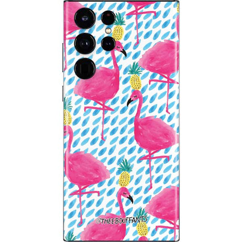 Bouffants and Broken Hearts Party Flamingos Galaxy S22 Ultra Skin