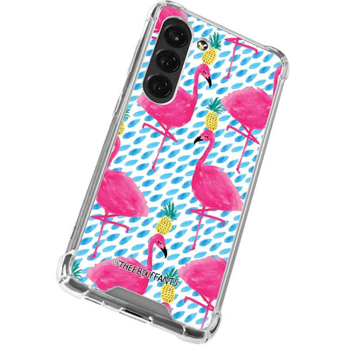 Bouffants and Broken Hearts Party Flamingos Galaxy S23 Clear Case