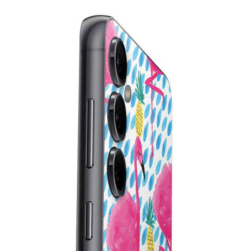 Bouffants and Broken Hearts Party Flamingos Galaxy S23 FE Skin