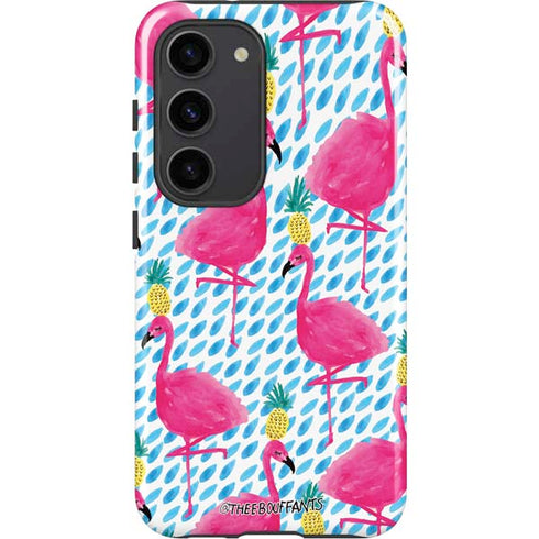 Bouffants and Broken Hearts Party Flamingos Galaxy S23 Pro Case