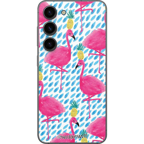 Bouffants and Broken Hearts Party Flamingos Galaxy S23 Skin