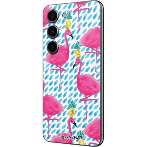 Bouffants and Broken Hearts Party Flamingos Galaxy S23 Skin