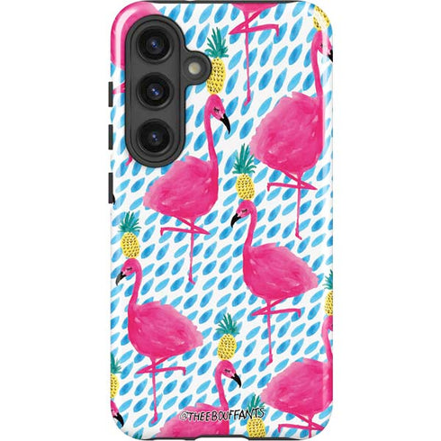 Bouffants and Broken Hearts Party Flamingos Galaxy S24 Impact Case