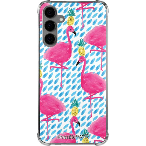 Bouffants and Broken Hearts Party Flamingos Galaxy S24 Plus Clear Case