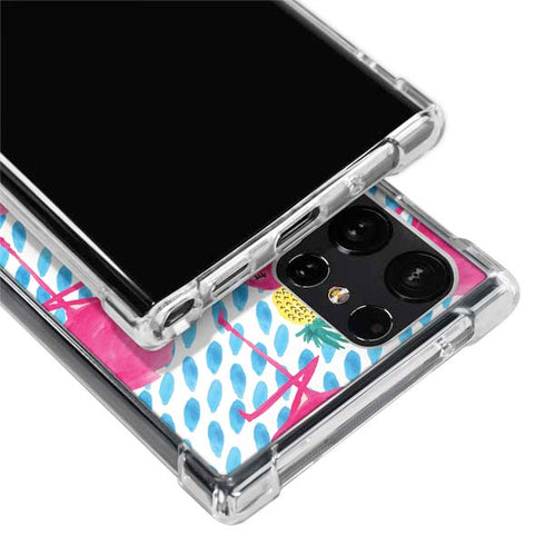 Bouffants and Broken Hearts Party Flamingos Galaxy S24 Ultra Clear Case