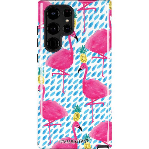 Bouffants and Broken Hearts Party Flamingos Galaxy S24 Ultra Impact Case