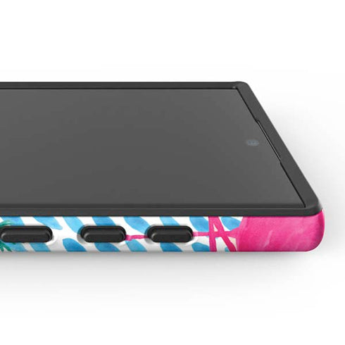 Bouffants and Broken Hearts Party Flamingos Galaxy S24 Ultra Impact Case