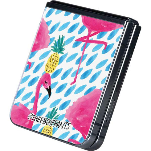 Bouffants and Broken Hearts Party Flamingos Galaxy Z Flip5 5G Skin