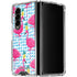 Bouffants and Broken Hearts Party Flamingos Galaxy Z Fold4 5G Clear Case