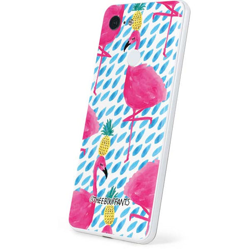 Bouffants and Broken Hearts Party Flamingos Google Pixel 3 Skin