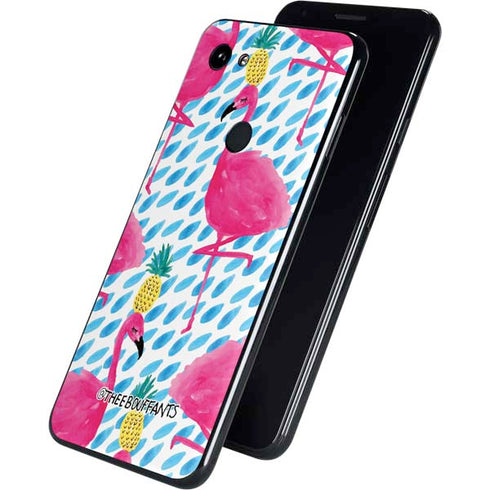 Bouffants and Broken Hearts Party Flamingos Google Pixel 3a Skin