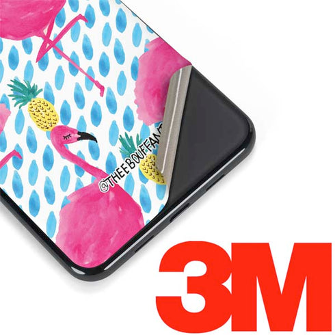 Bouffants and Broken Hearts Party Flamingos Google Pixel 3a Skin