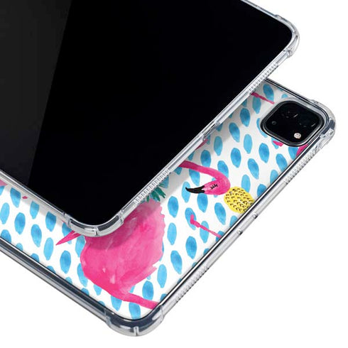 Bouffants and Broken Hearts Party Flamingos iPad Pro 12.9in (2020) Clear Case