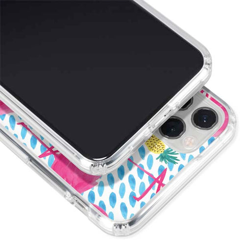 Bouffants and Broken Hearts Party Flamingos iPhone 11 Pro Clear Case