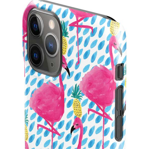 Bouffants and Broken Hearts Party Flamingos iPhone 11 Pro Lite Case