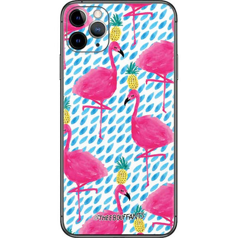 Bouffants and Broken Hearts Party Flamingos iPhone 11 Pro Max Skin