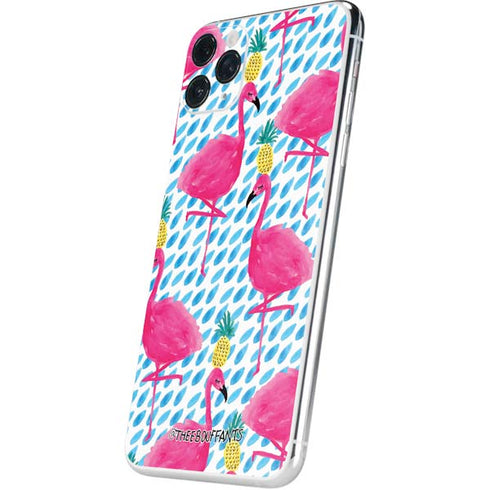 Bouffants and Broken Hearts Party Flamingos iPhone 11 Pro Max Skin