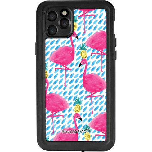 Bouffants and Broken Hearts Party Flamingos iPhone 11 Pro Max Waterproof Case
